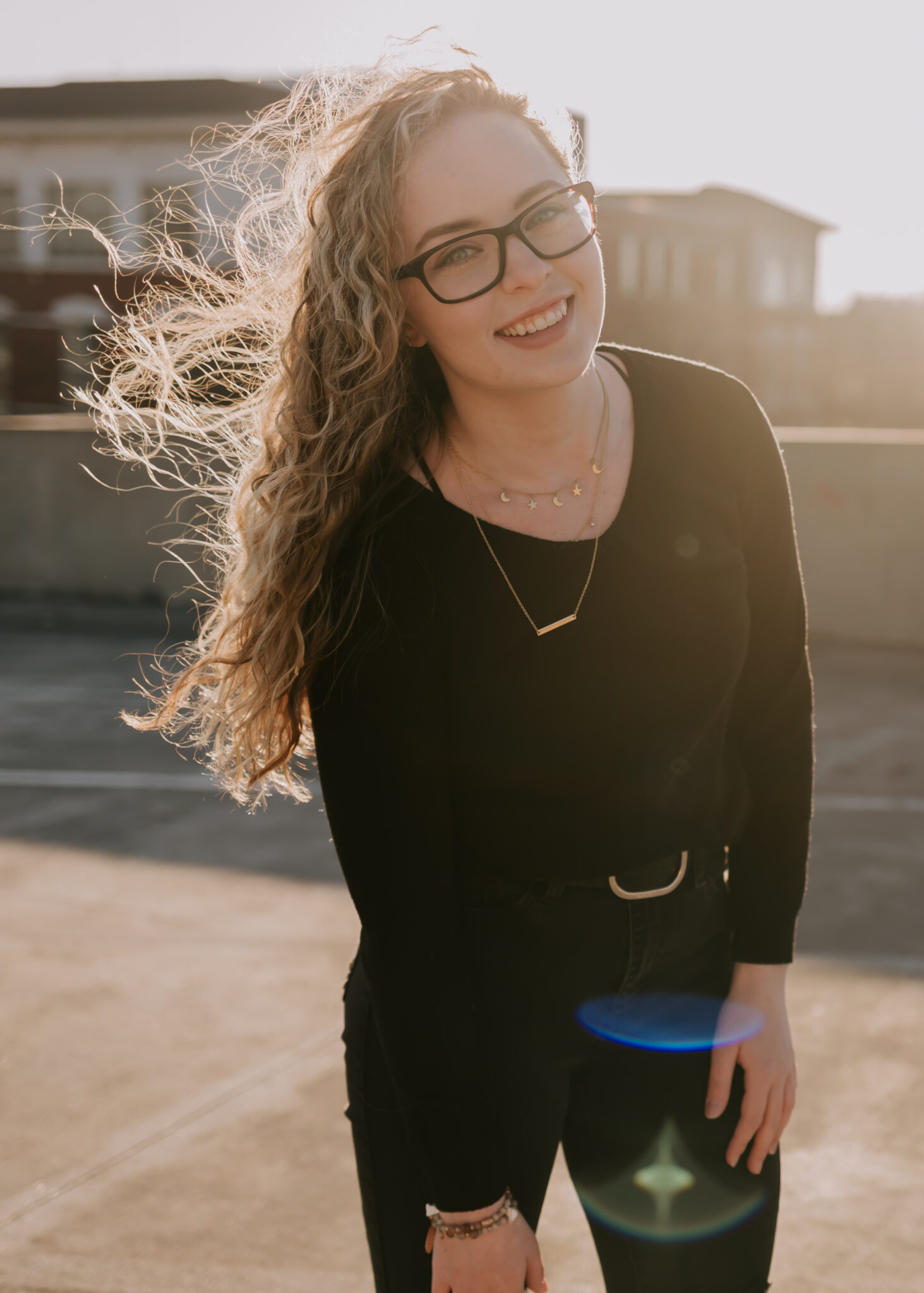 Woman smiling at camera